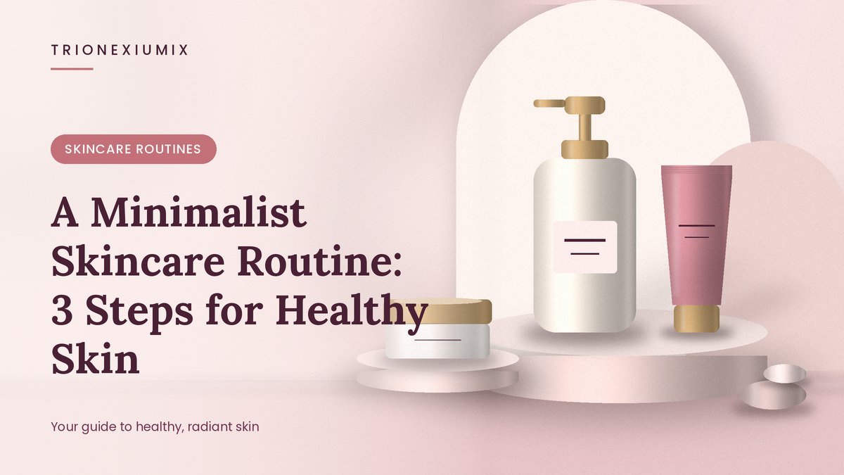 Pump bottle, skincare tube and cream jar on a blush-pink podium with smooth stones