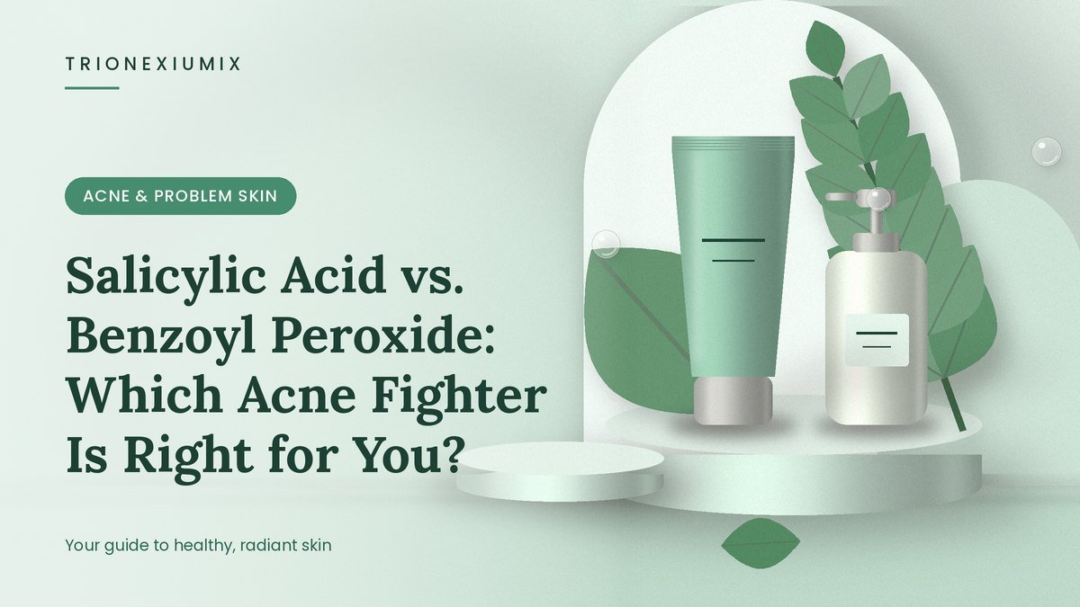 Skincare tube and pump bottle on a mint-green podium with water droplets and green leaves