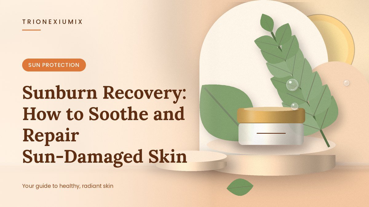 Cream jar on a peach podium with green leaves, water droplets and a glowing sun